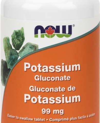 NOW: Potassium Gluconate 99 mg Tablets