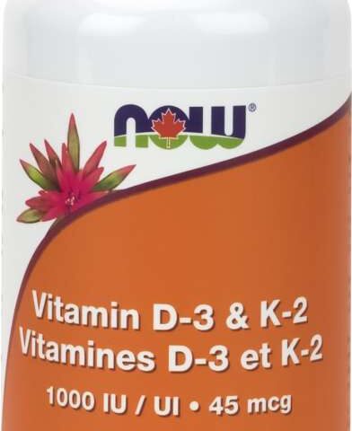 NOW: Vitamin D-3 & K2 Veg Capsules