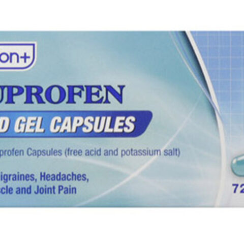 Option+: Ibuprofen Liquid Gel Capsules - 200 mg | 72 Capsules