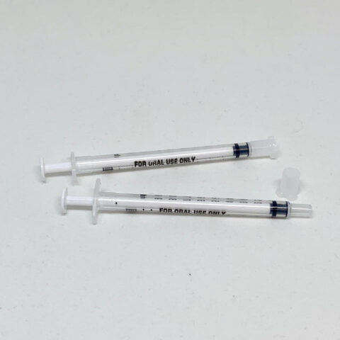 Oral Dispensing Syringe, Clear with cap - Box 100 pcs