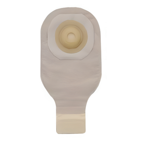Premier Convex Skin Barrier 12" Drainable Pouch, Beige, Pre-Cut 7/8", Clamp Closure, Box of 5