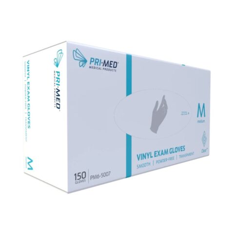 PRIMED® Clear™ Vinyl Exam Glove (150 per Box), Large