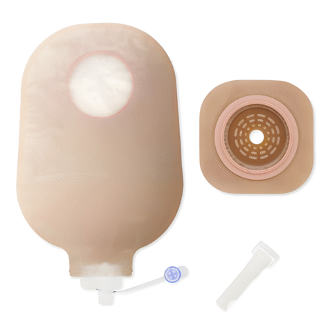 New Image 2-Piece Urostomy Kit W/ Flextend Barrier Cut-To-Fit 2 1/4" Flange