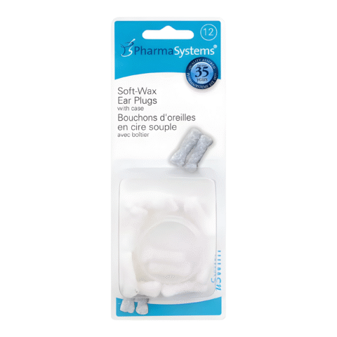PharmaSystems Soft Wax Ear Plugs - 12s - PS858