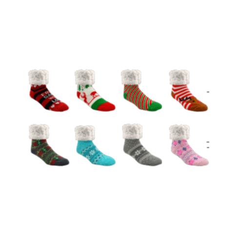 Piika Slipper Socks, 84 Piece With Display, Holiday Master, Non-Returnable, 7-14 Day Delivery Time