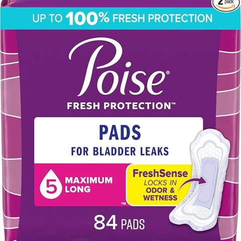 Poise Incontinence Long Length Pads - Moderate Absorbency - 84 Count