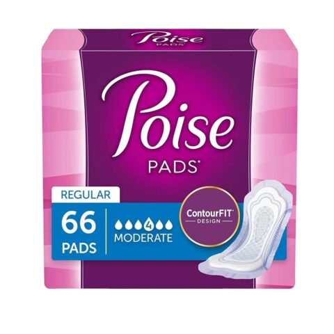 Poise Incontinence Pads - Moderate Absorbency - Regular - 66 Count