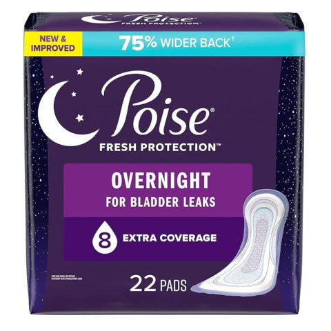 Poise Overnight Incontinence Pads - Extra Coverage - 22's