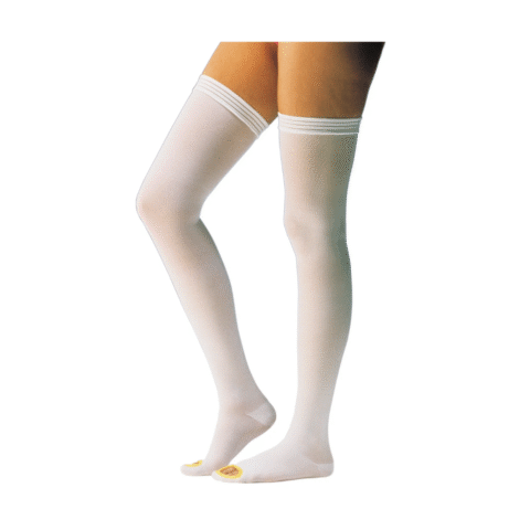 Pr/1 Jobst Anti-Embolism Stockings, Thigh High, Lg, Regular, White