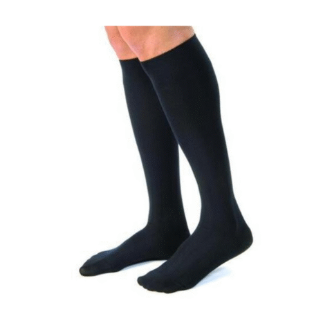Pr/1 Jobst Medical Leg Wear, Men, Knee High, Ribbed, 30-40Mmhg, Md, Navy, Closed Toe