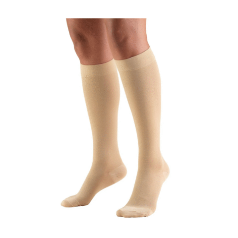 Pr/1 Truform Medical Leg Wear 20-30Mmhg Short Below-Knee Soft-Top Compression Socks Beige Md (13 1/2 - 16") Latex-Free