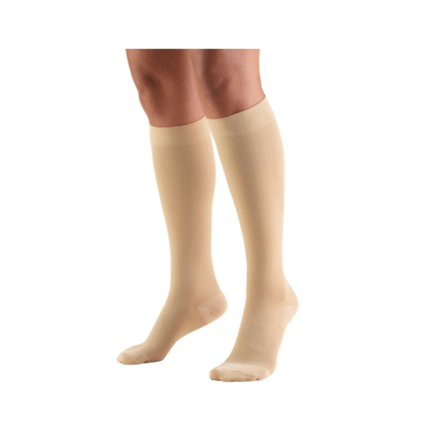 Pr/1 Truform Medical Leg Wear 30-40Mmhg Below-Knee Soft-Top Beige Md (13 1/2 - 16") Compression Socks Latex-Free