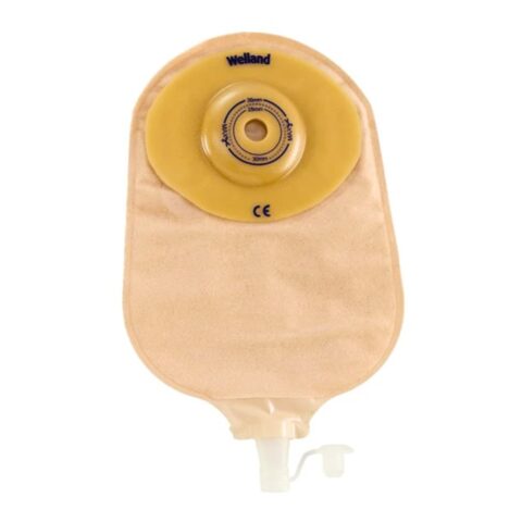 Premier One-Piece Urostomy Pouch Pre-Cut 78” (22mm) Beige – 5 Pack