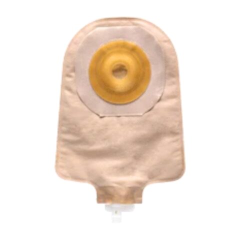 Premier One-Piece Urostomy Pouch, Pre-Cut Stoma Opening 1-3/8″ (35mm), Beige 9″ (23cm) – Box of 5
