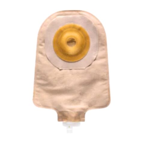 Premier One-Piece Urostomy Pouch, Pre-Cut Stoma Opening 1/2″ (13mm), Beige 9″ (23cm) – Box of 5