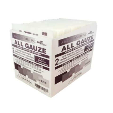 Ritmed® Premium Cotton Gauze Sponges, Sterile 2's, 8-ply, 4" x 4"