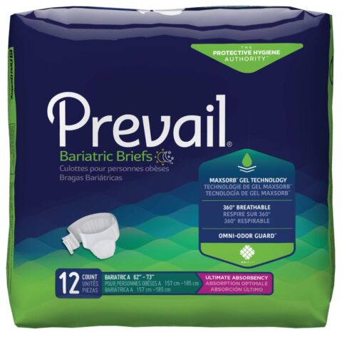 Prevail® Bariatric Brief, "C" (Waist/Hip Up to 110") (Bag 8 pcs)