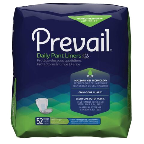 Prevail® Pant Liners, Small (6"x12.4") (Bag 52 pcs)