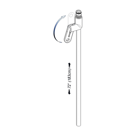 Quick Drain Valve Large 72" (183cm) Long Tube Non Sterile Latex Free - 1/Ea