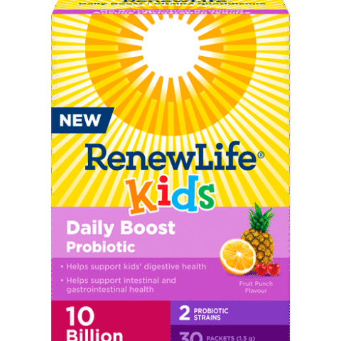 Renew Life®: Kids Daily Boost Probiotic, Fruit Punch Flavour 10 Billion Active Cultures