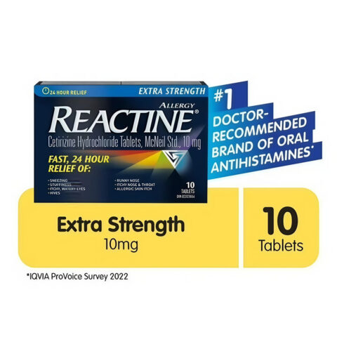 Reactine Allergy Extra Strength Cetirizine Hydrochloride Tablets - 10mg - 10's