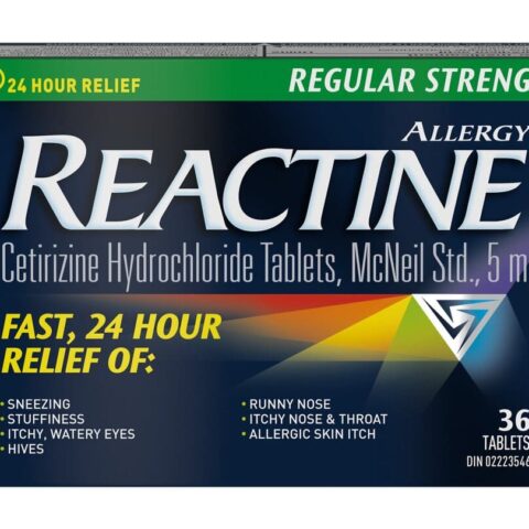 Reactine Allergy Regular Strength Cetirizine Hydrochloride Tablets - 5mg - 36's