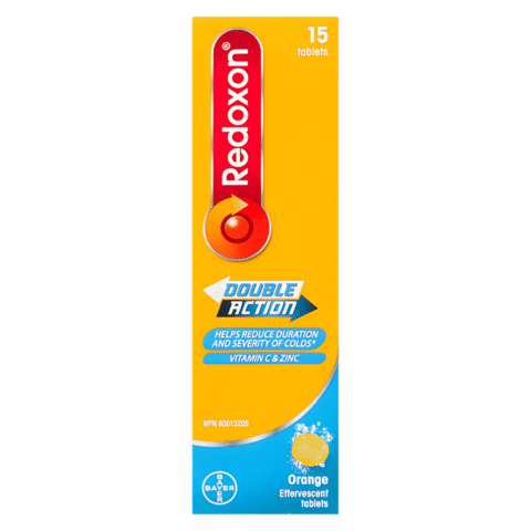 Redoxon Double-Action Vitamin C and Zinc Effervescent Tablets - Orange - 15's