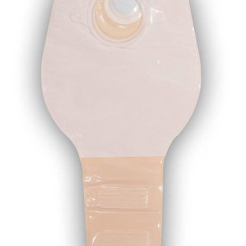 Natura® Two-Piece High Output Drainable Pouch, Flange 2-3/4" (70mm), Transparent 14" (35.5cm), Spout - Box Of 5