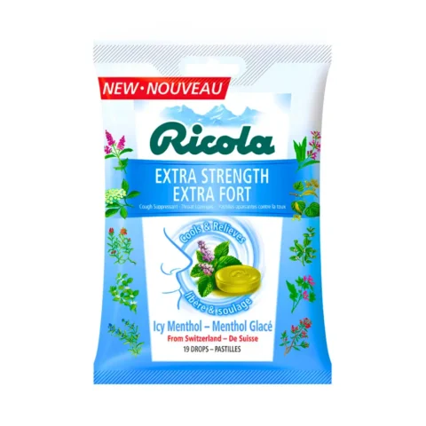 Ricola® Extra Strength Icy Menthol Cough Lozenges (Bag 19 pcs)