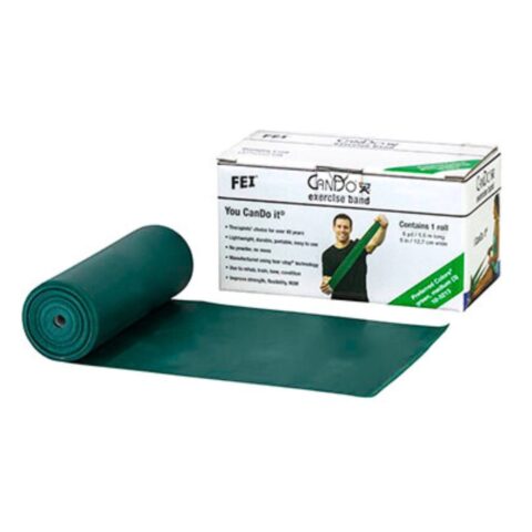 Rl1 Cando Low Powder Exercise Band, 6 Yds, Green, Medium Strenght