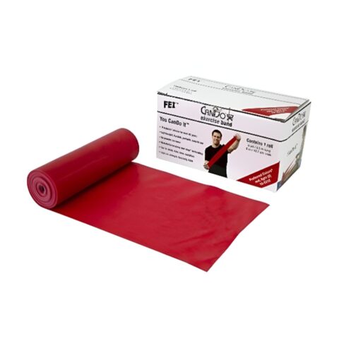 Rl/1 Cando Low Powder Exercise Band, 6 Yds, Red, Light Strenght