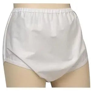 Sani-Pant Moisture-Proof Reusable Pull-On Cover-Ups White Xl (46-52") Unisex Plastic-Coated Nylon - Ea/1