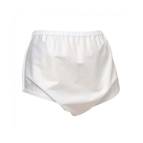 Sani-Pant Moisture-Proof Reusable Snap-On Cover-Ups White Sm (22-28") Unisex Plastic-Coated Nylon - Ea/1