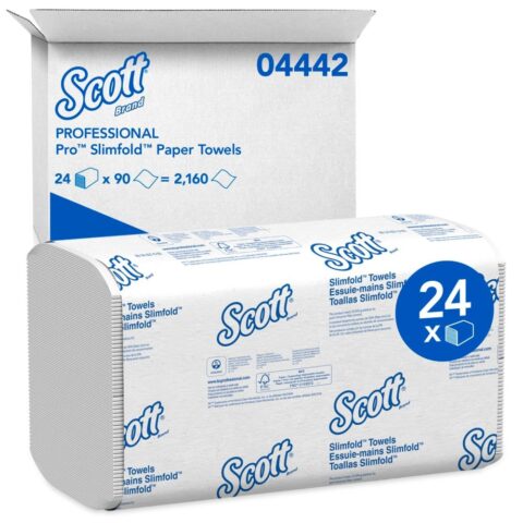 Scott® Pro Plus Slimfold Towels, White, 7.5" x 11.6"