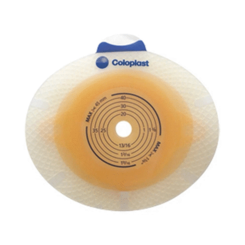 SenSura® Click Skin Barrier, Non-Convex, Cut-to-Fit Stoma Opening 3/8" - 2-1/8" (10mm - 55mm), Flange 2-3/8" (60mm) - Box of 5