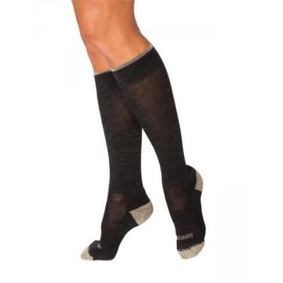 Sigvaris Merino Outdoor Socks, 15-20mmHg, M, Charcoal