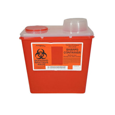 Sharps Container, 8 Quart, Monoject Sharps-A-Gator, Red