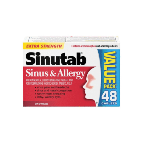 Sinutab Sinus & Allergy Extra Strength Caplets - 48's