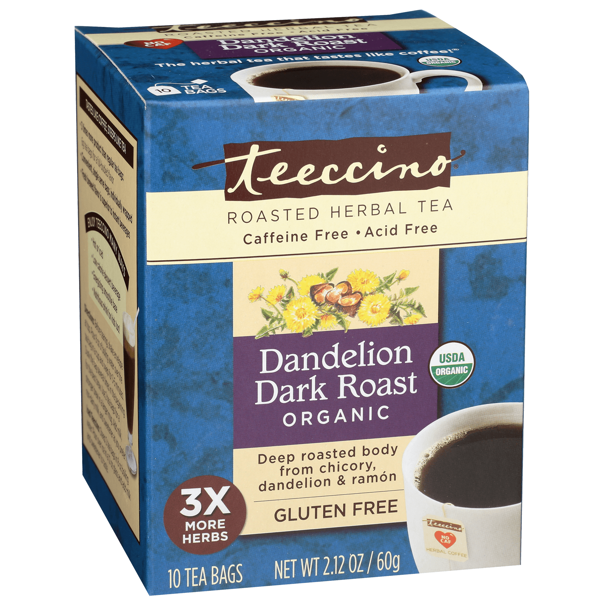 Teeccino Dandelion Dark Roast Herbal Tea