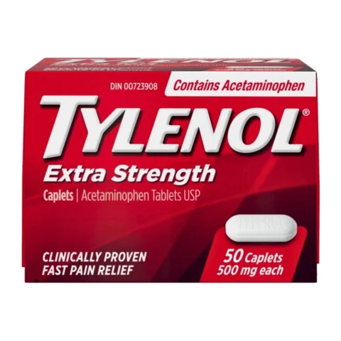 Tylenol Extra Strength Acetaminophen Caplets – 50’s