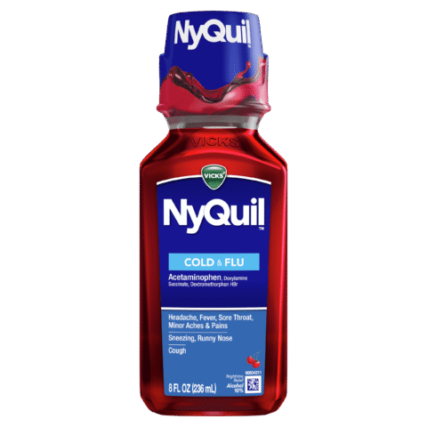 Vicks Nyquil Liquid for Cold and Flu - Cherry - 236ml