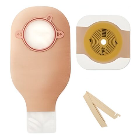 New Image 2-Piece Ostomy Drainable Kit W/ Flexwear Barrier & Clamp Closure 2 3/4" Flange
