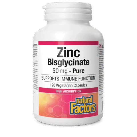 Natural Factors: Zinc Bisglycinate 50mg