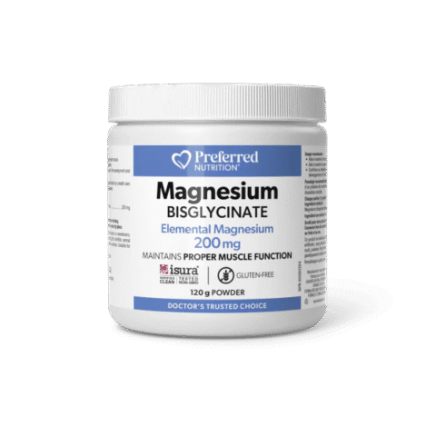 Preferred Nutrition: Magnesium Bisglycinate 200 mg Powder
