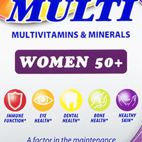 Option+: Women 50+ Multi Multivitamins & Minerals | 100 Tablets