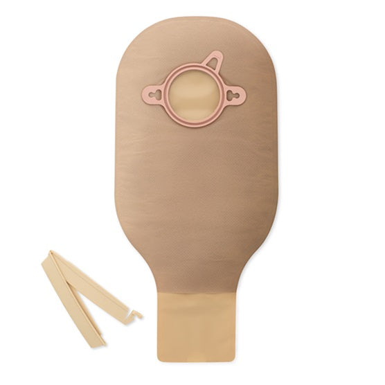 New Image Clamp Closure Pouch Beige (Blue)