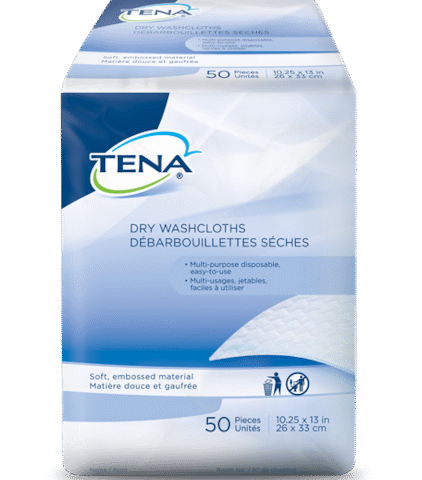 TENA Dry Washcloths
