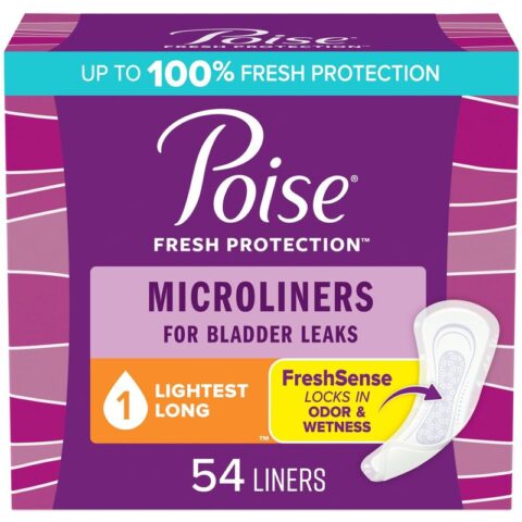 Poise Daily Microliners – Light Absorbency, Regular Length, 1 Drop