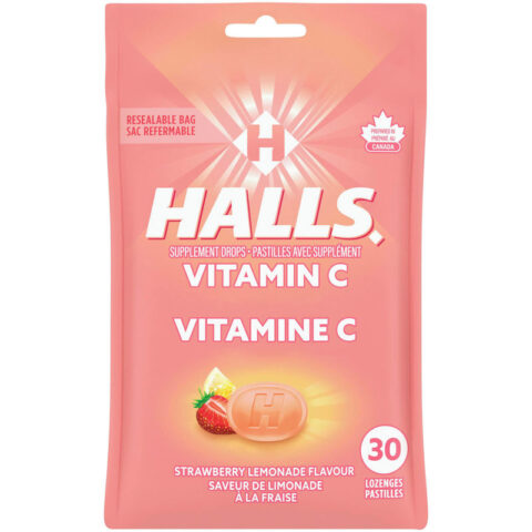 Vitamin C Strawberry Lemonade Flavour Cough Lozenges