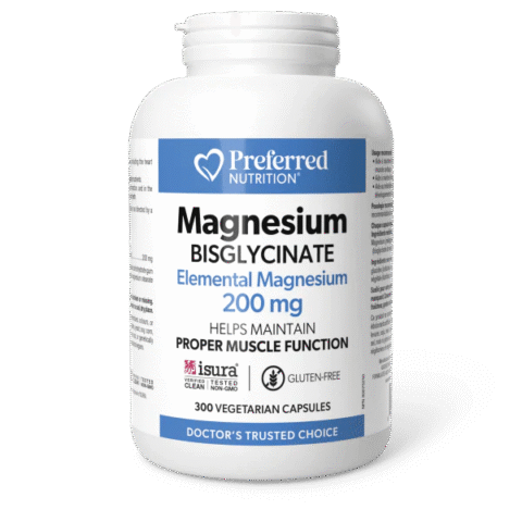 Preferred Nutrition: Magnesium Bisglycinate 200 MG Vegetarian Capsules